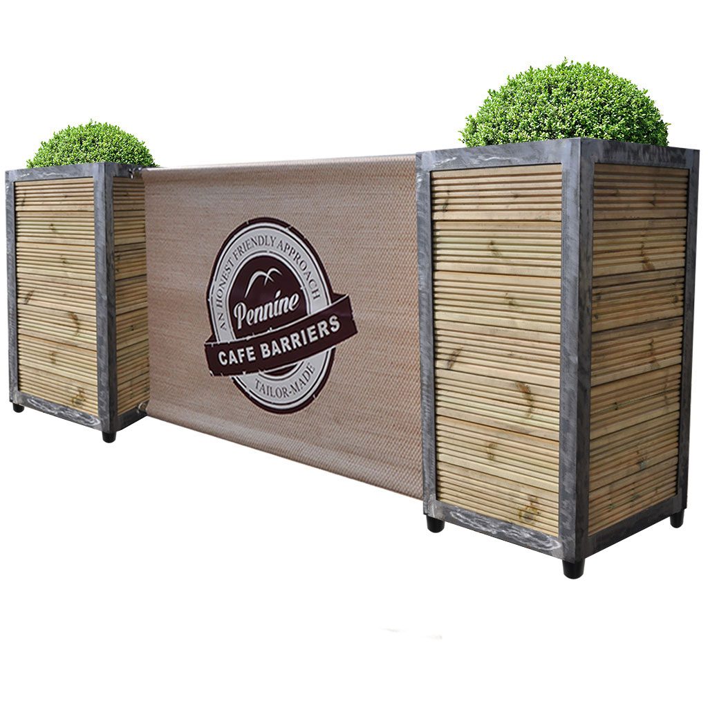 Industrial Cafe Planter - Cafe Barriers And Cafe Banners From Pennine ...