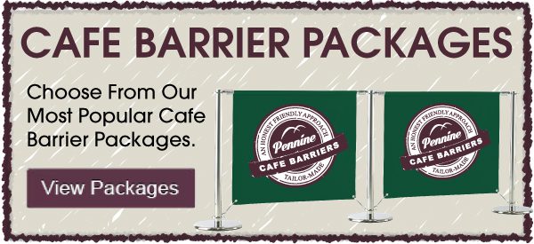 Café Barriers and Café Banners From Pennine Café Barriers - Café Barrier Packages
