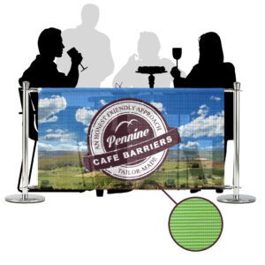 Café Barriers and Café Banners From Pennine Café Barriers - Mesh PVC Café Banner
