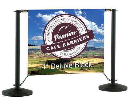 Cafe Barriers and Cafe Banners From Pennine Cafe Barriers - Cafe Barrier Deluxe Black Range 2