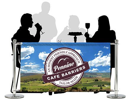 Cafe barriers and cafe banners Premium PVC Cafe Banners