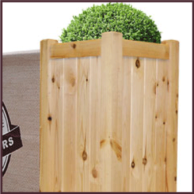 Cafe Barriers and Cafe Banners From Pennine Cafe Barriers Premium Wooden Cafe Planter
