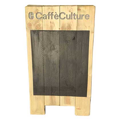 Café barriers and café banners Rustic Chalkboard Aboard