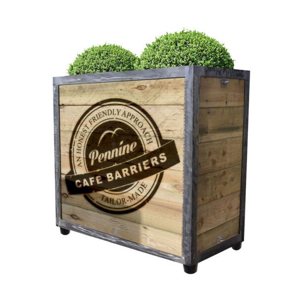 Café Barriers and Café Banners From Pennine Café Barriers Industrial Wide Planter