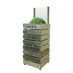 Café barriers and Café Banners Rustic Planter