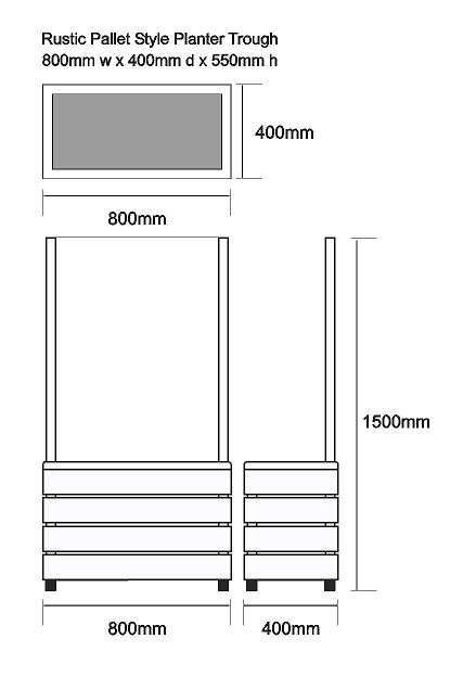 Industrial Planters Dimensions