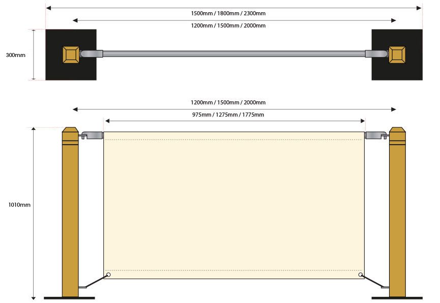 Heavy Duty Wooden Café Barriers System